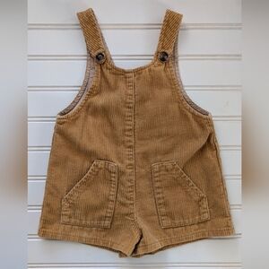 Zara Baby Girl Tan Corduroy Overalls